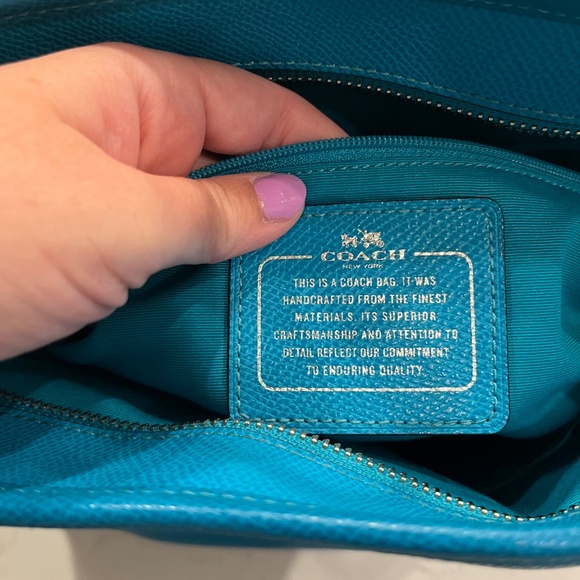 Coach Turquoise Tote Bag - Picture 6 of 6